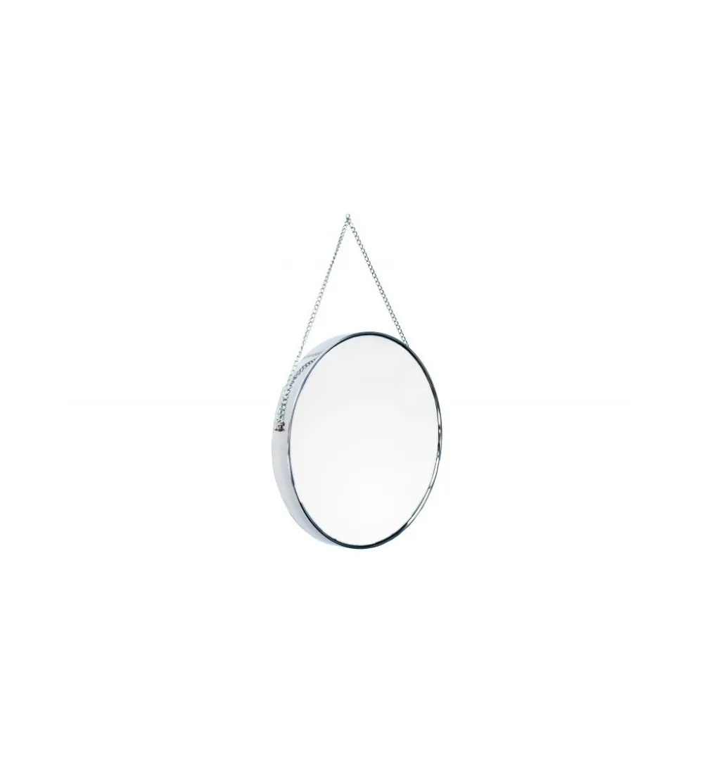 Lustro ścienne Portret 45 cm srebrne