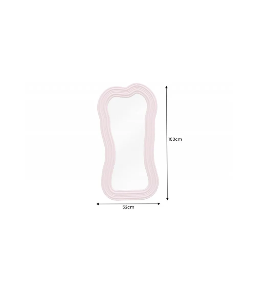 Lustro ścienne RUBIO 100 cm różowe