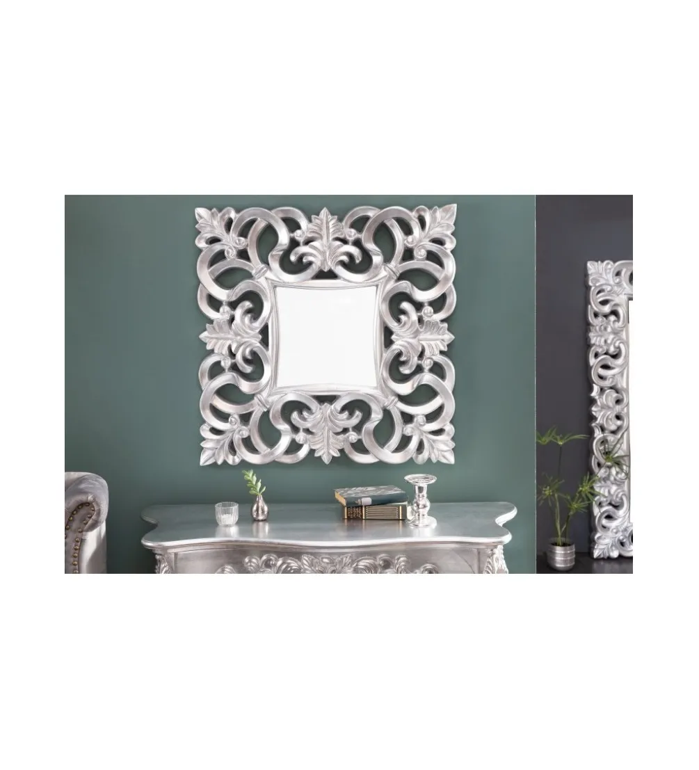 Lustro ścienne Venice 75cm srebrne