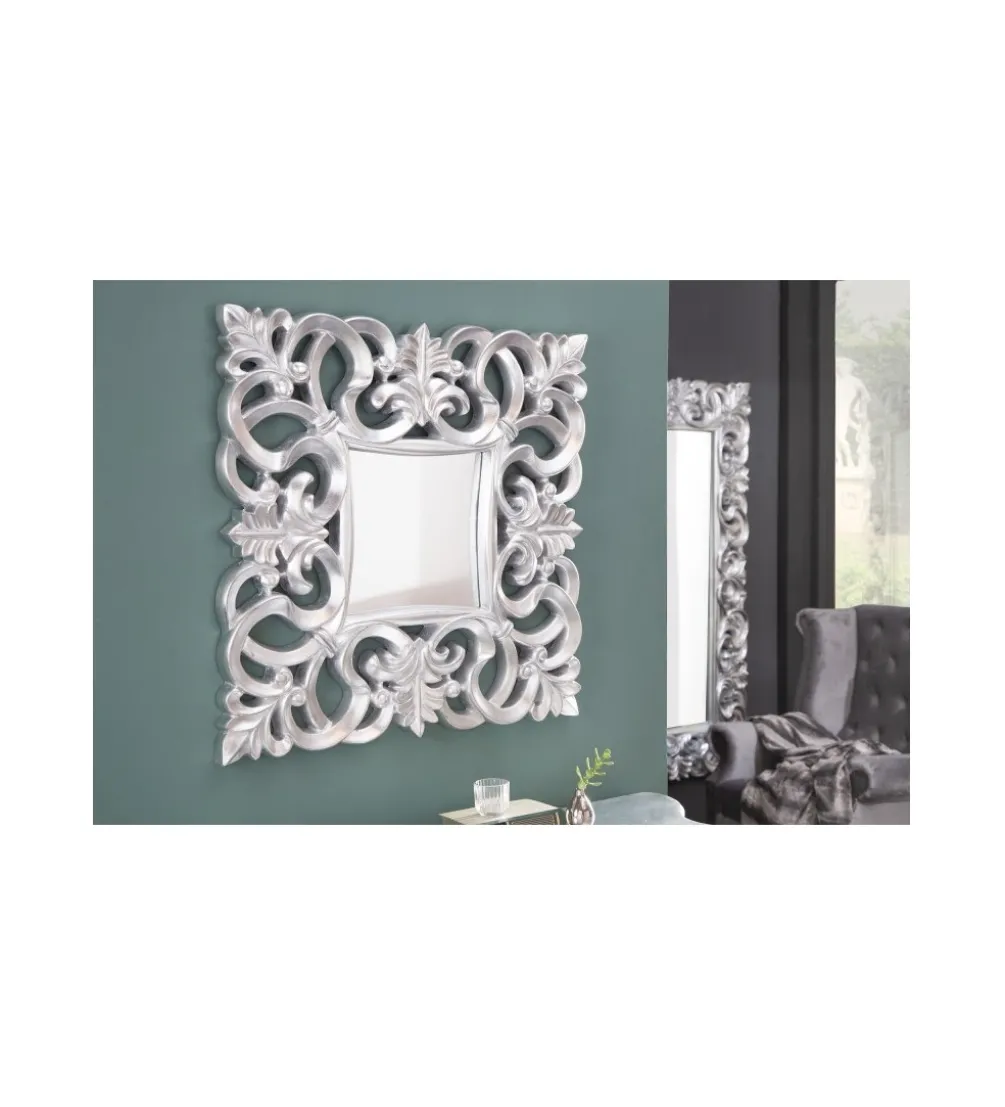 Lustro ścienne Venice 75cm srebrne