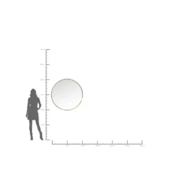 Lustro CURVE 100 cm mosiądź