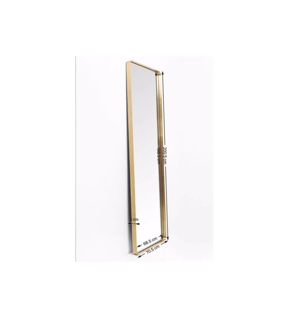 Lustro CURVE MO 70 x 200 cm złote