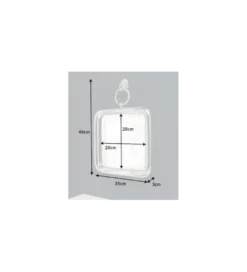 Lustro DEBORA 35 Cm srebrne