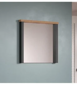 Lustro do przedpokoju ENNA 73 cm w optyce drewna mango