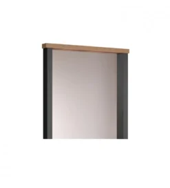 Lustro do przedpokoju ENNA 73 cm w optyce drewna mango