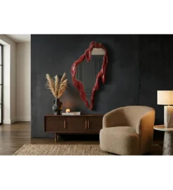 Lustro FLUIDUM 150 cm czerwone