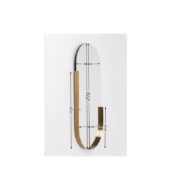 Lustro HIPSTER OVAL 50 x 114 cm złoty