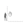 Lustro Hologram 119 cm x 76 cm srebrne