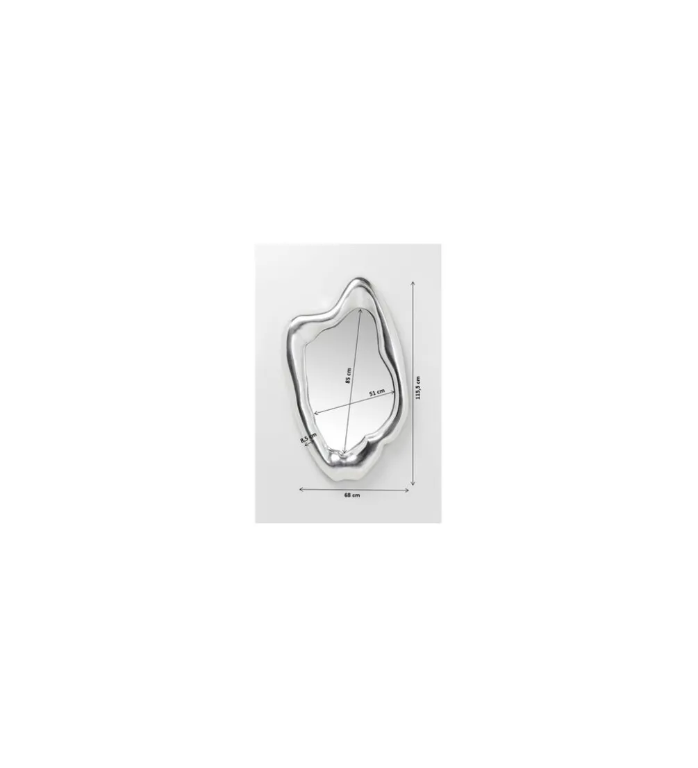 Lustro Hologram 117 cm x 68 cm srebrne