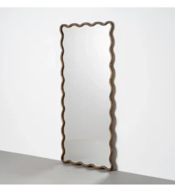 Lustro JOMANEO 180 cm drewno paulowni brązowe