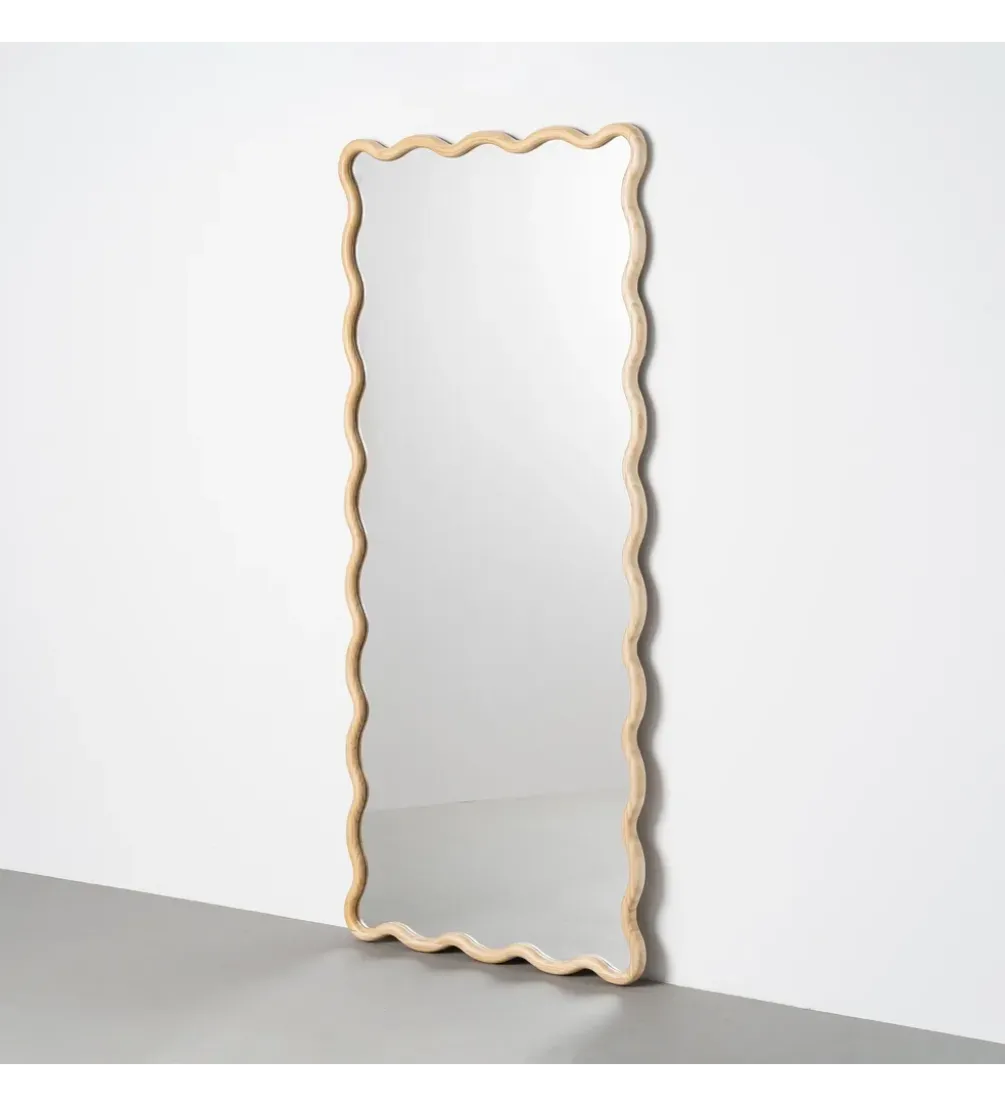 Lustro JOMANEO 180 cm drewno paulowni naturalne