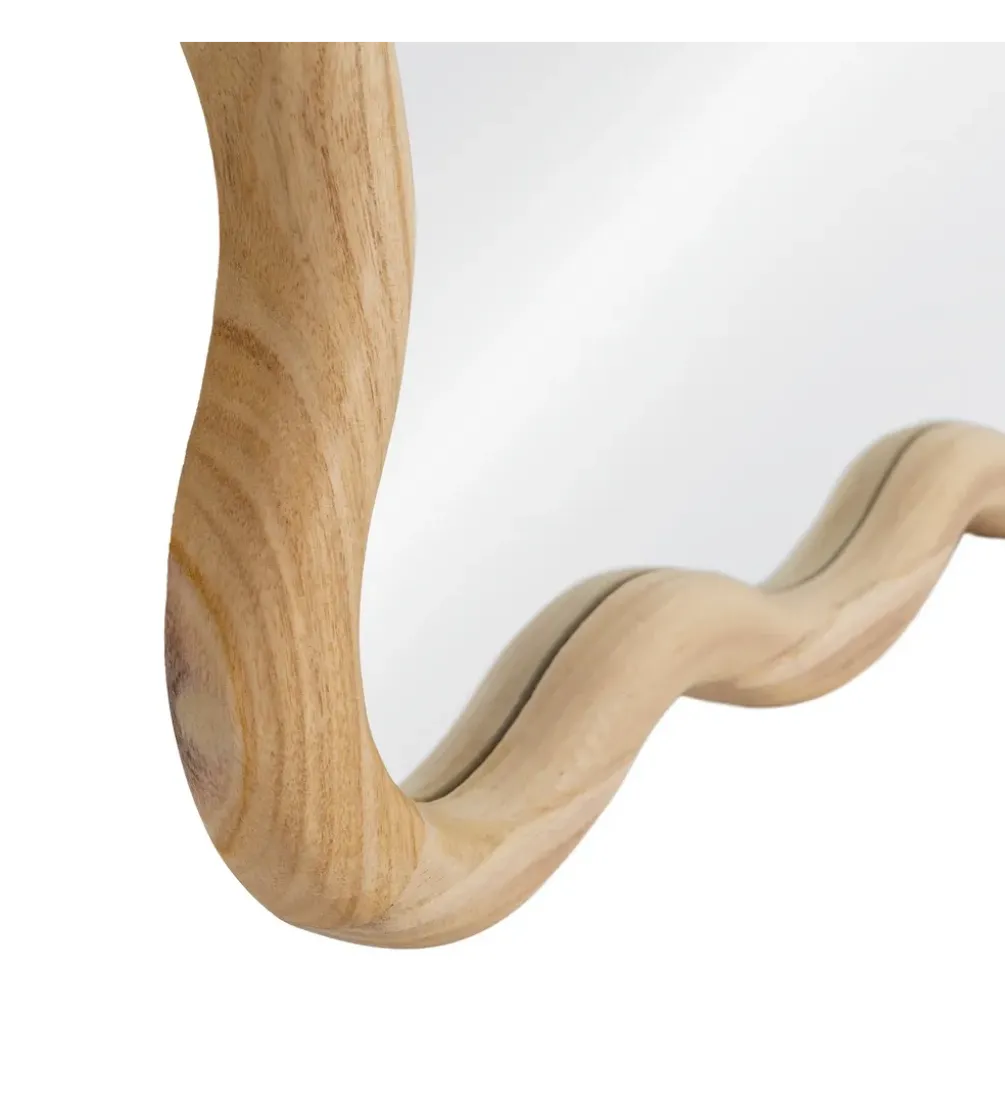 Lustro JOMANEO 180 cm drewno paulowni naturalne