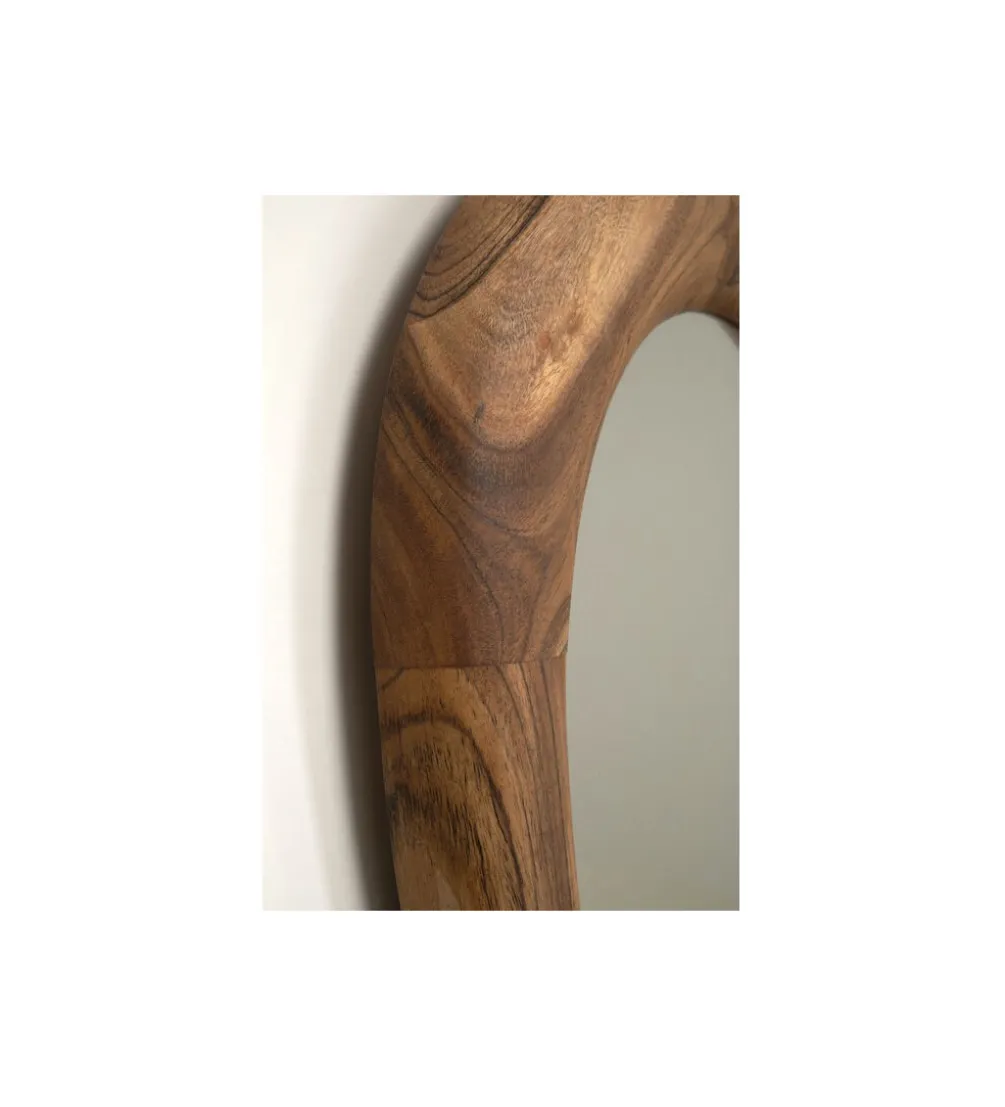 Lustro JORGE 91 x 45 cm drewno akacja naturalne