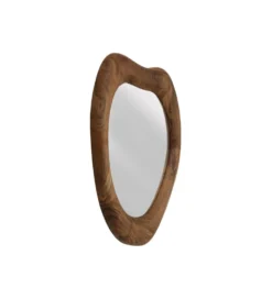Lustro JORGE 80 x 78 cm drewno akacja naturalne