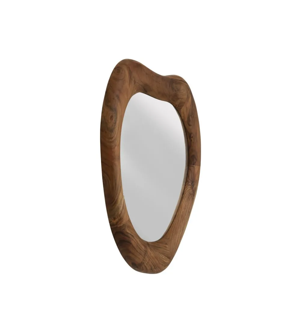 Lustro JORGE 80 x 78 cm drewno akacja naturalne