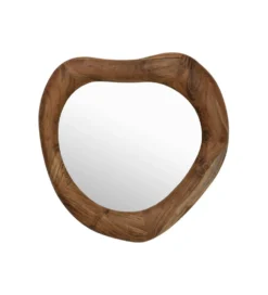 Lustro JORGE 80 x 78 cm drewno akacja naturalne