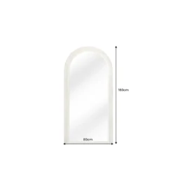Lustro KIRAZ ART DECO 160 cm białe