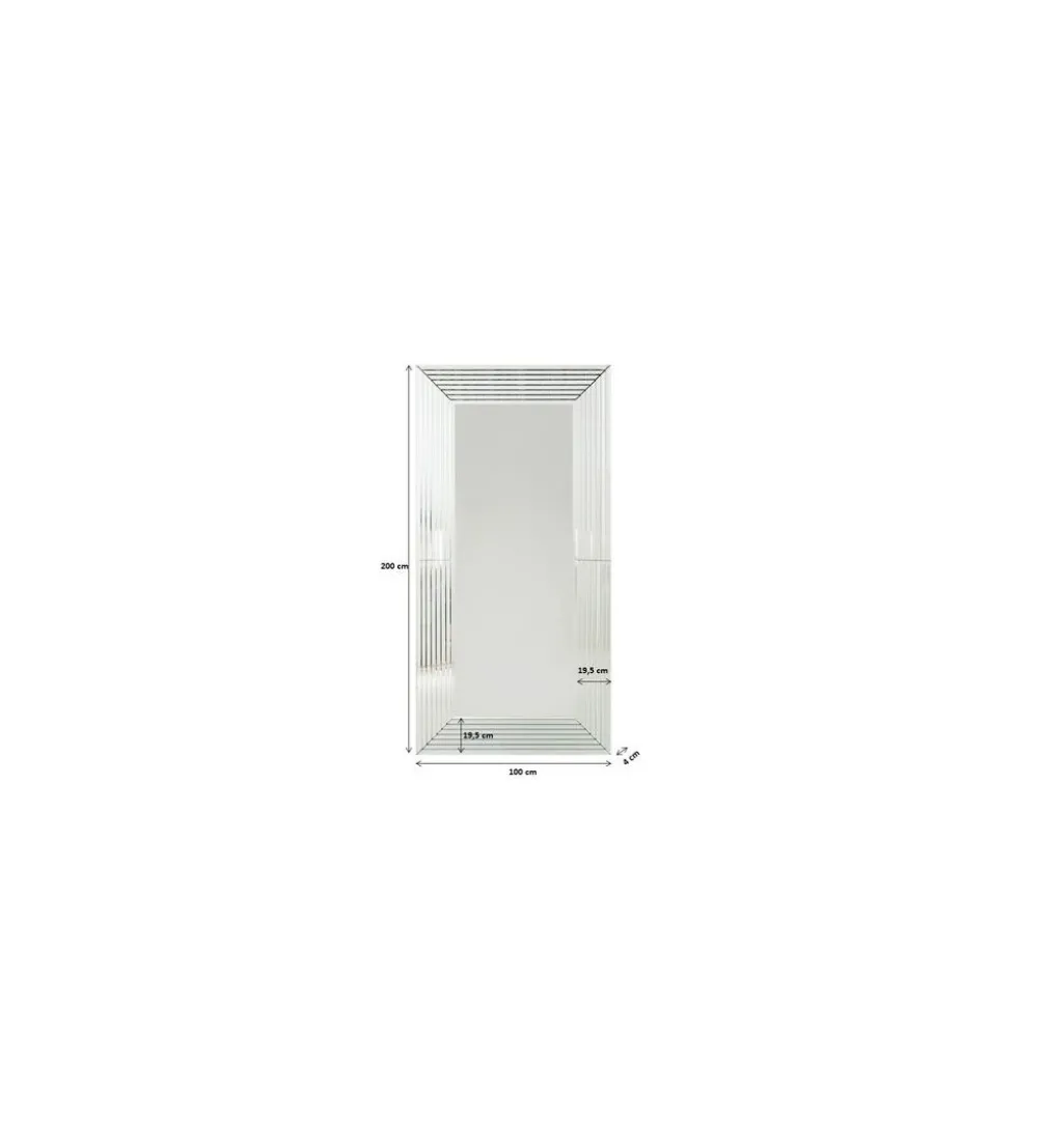 Lustro Linea 200 cm srebrne
