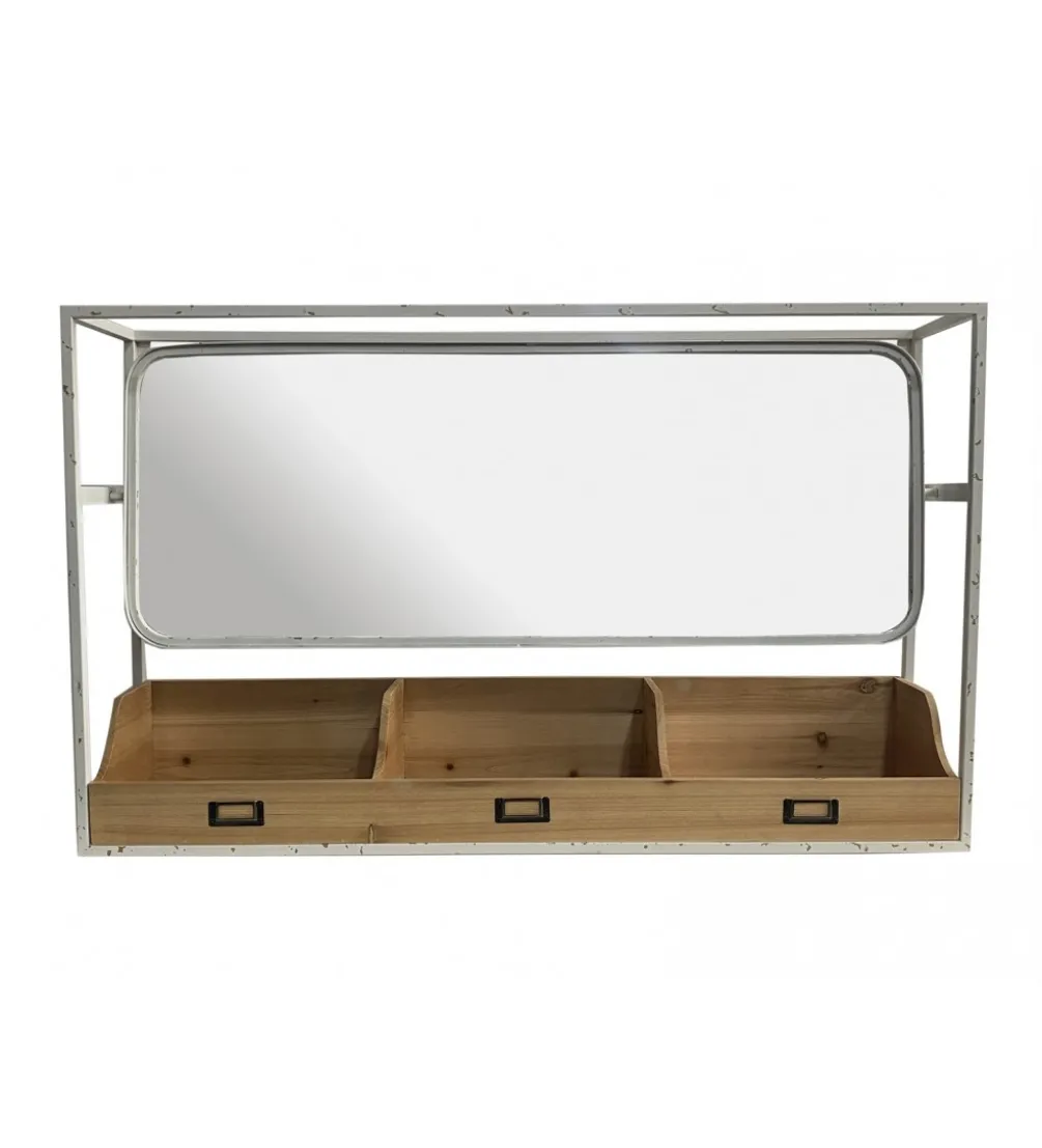 Lustro MACAO 100 cm drewno świerkowe