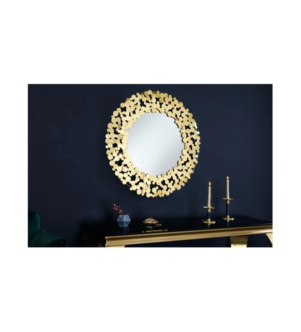 Lustro MONETE 82 cm złote
