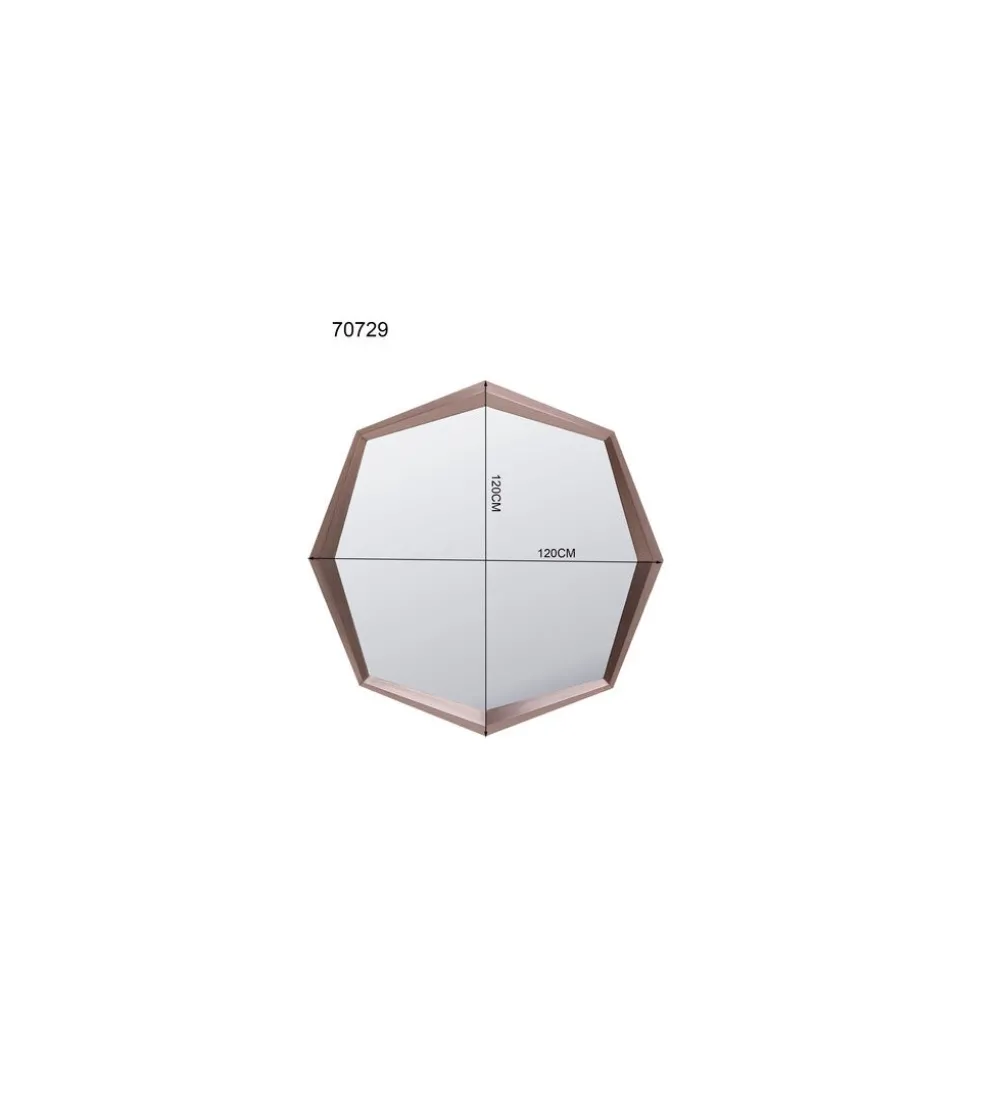 Lustro OCTAGON 120 x 120 cm kawowe