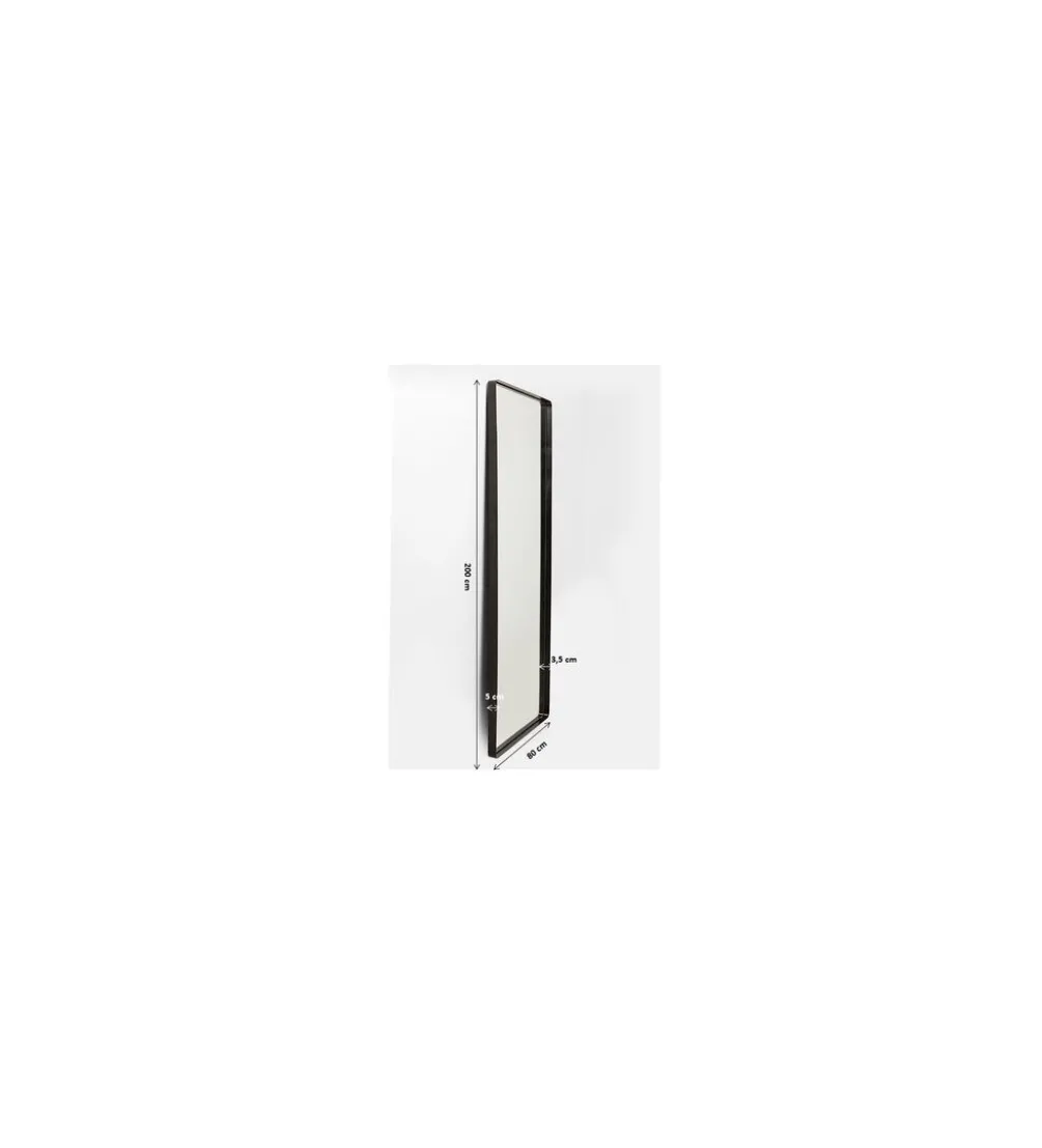 Lustro OMBRA 200 x 80 cm czarne