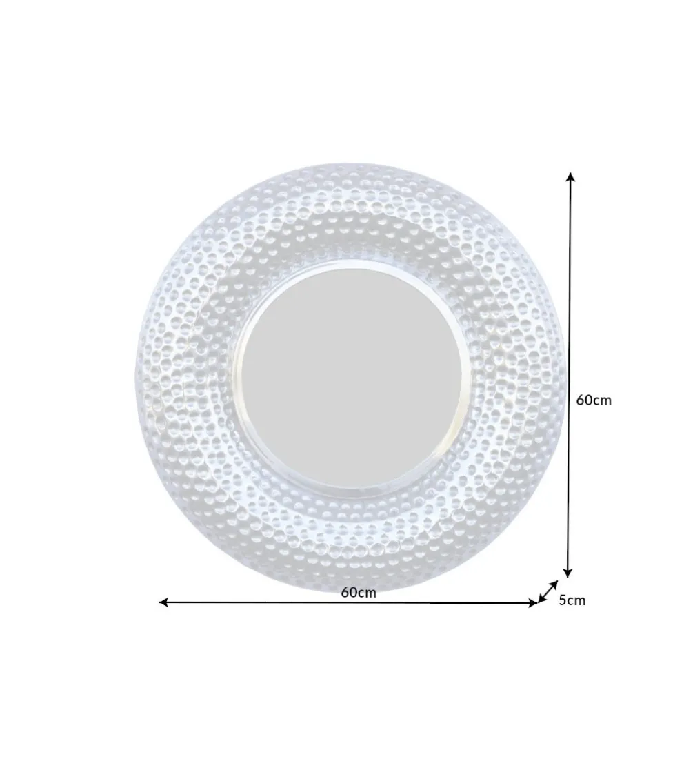 Lustro Orriental 60 Cm srebrne