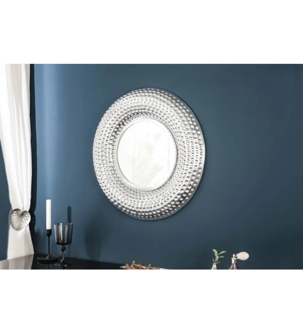 Lustro Orriental 60 Cm srebrne