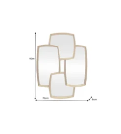 Lustro QUADRA 90 cm złota