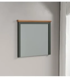 Lustro STANTON 68 cm w optyce dębu Evoke Ciemnozielony