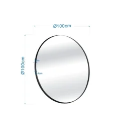 Lustro STARLET 100 cm czarna