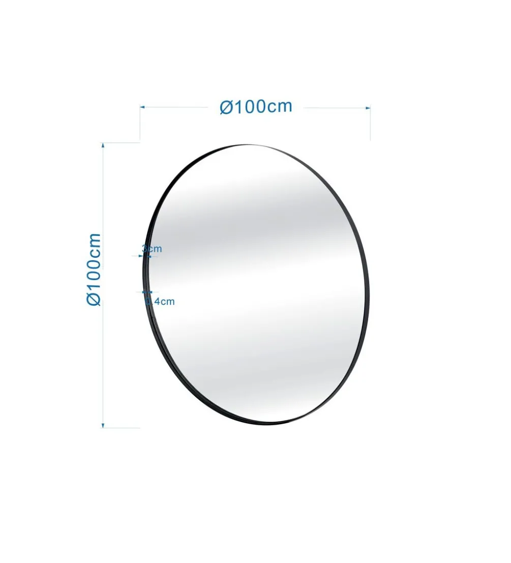 Lustro STARLET 100 cm czarna