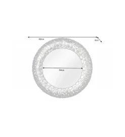 Lustro Stone Mosaic 82 Cm srebrne