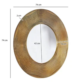 Lustro wiszące BLINK 74 cm antyczne złote