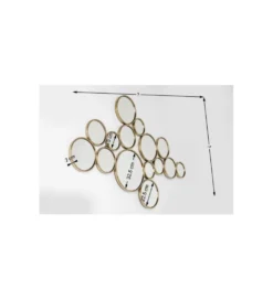 Lustro wiszące BUBBLES 138 x 93 cm złote