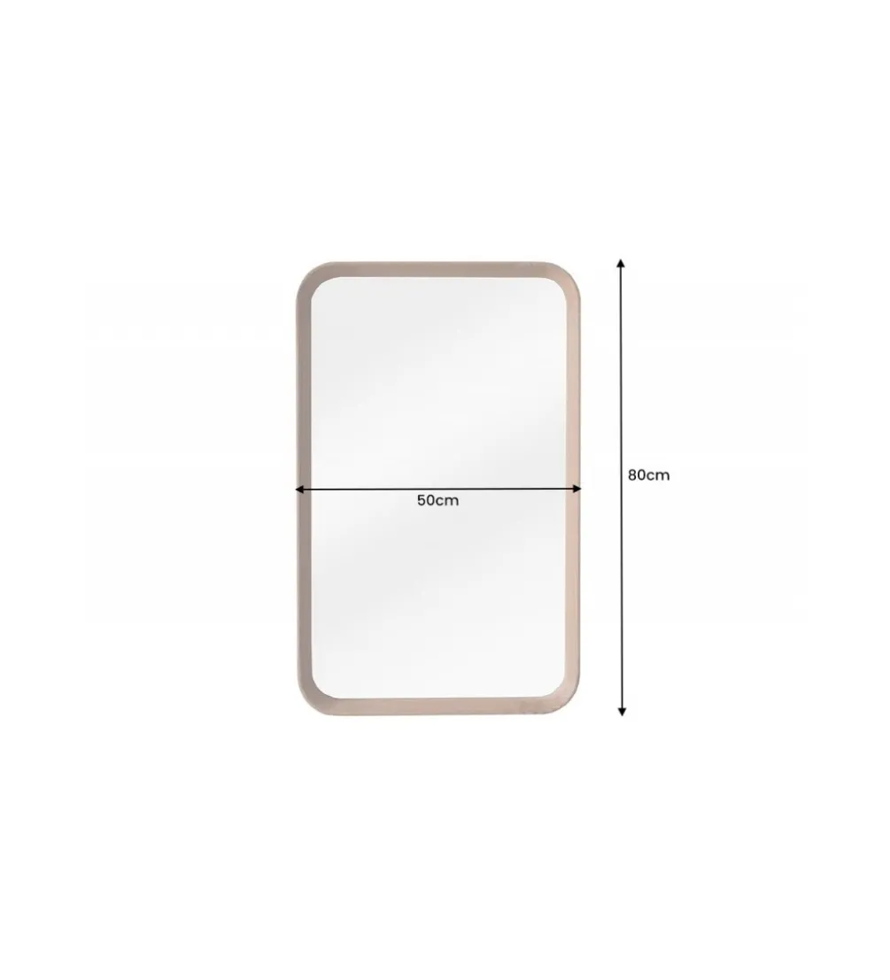 Lustro wiszące CORSE 50 cm drewno dąb