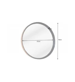 Lustro wiszące CORSE 70 cm drewno dąb