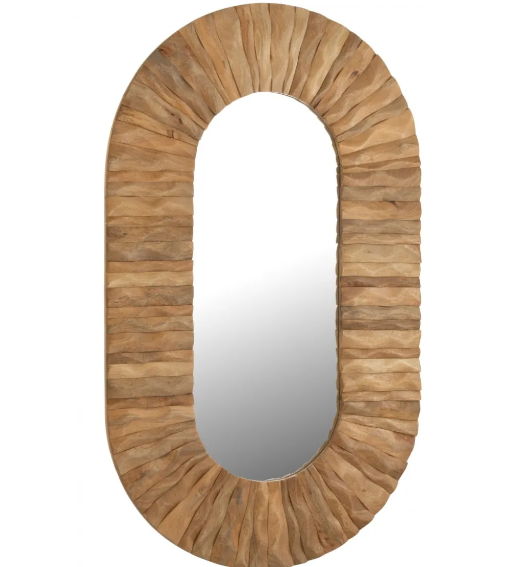 Lustro wiszące CURVE 152 cm naturalny