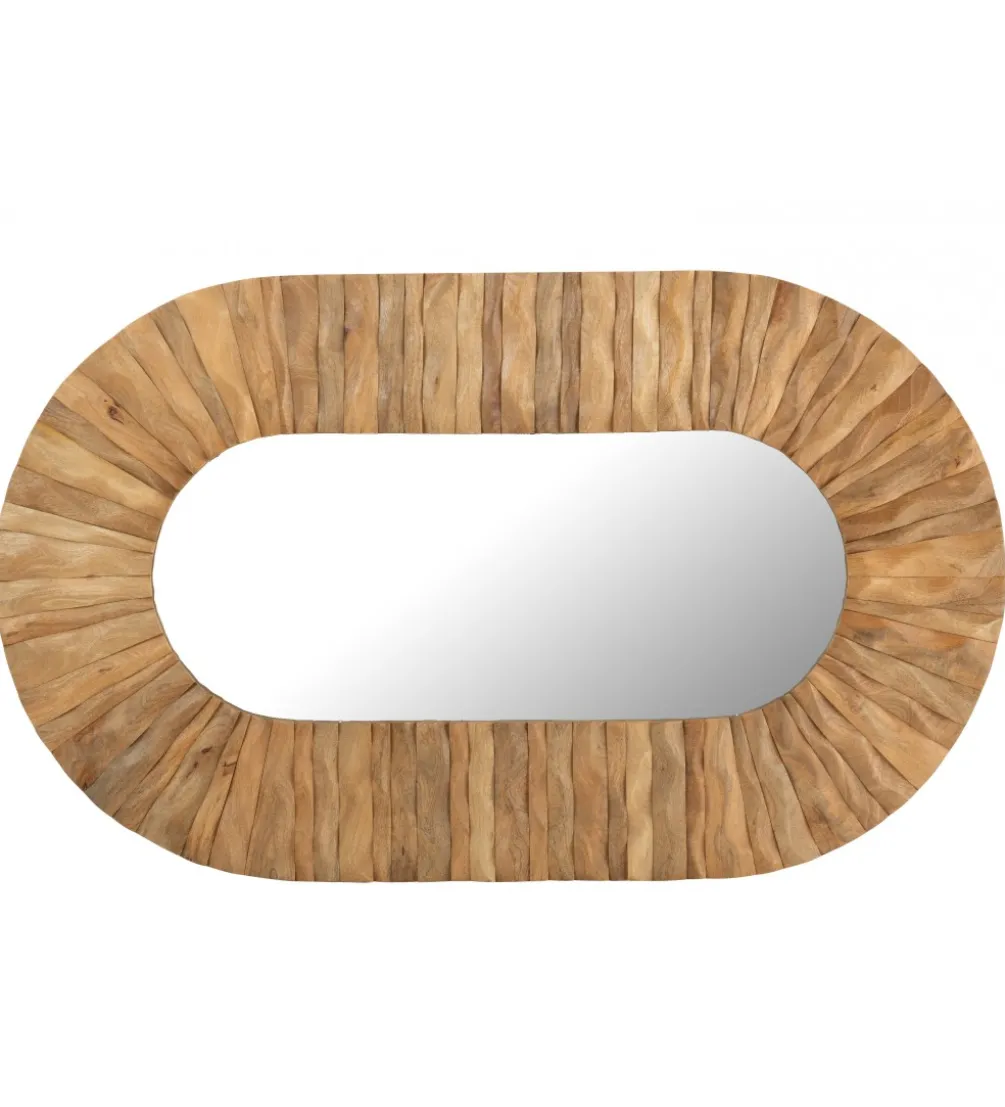 Lustro wiszące CURVE 152 cm naturalny