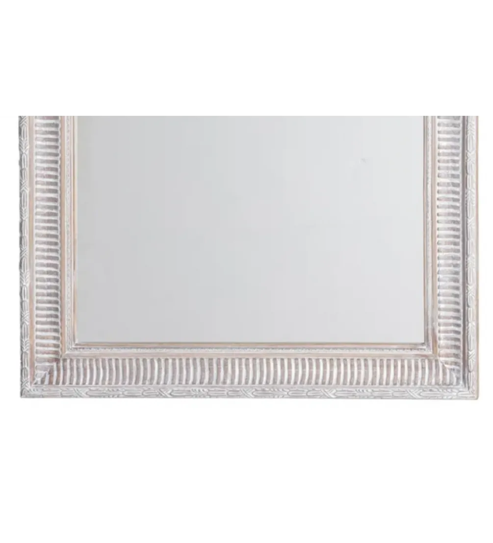 Lustro wiszące DEAY 106 cm drewno paulowni szare