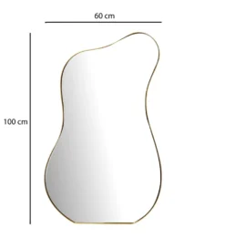 Lustro wiszące DEFORME 100 cm złote