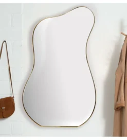 Lustro wiszące DEFORME 100 cm złote