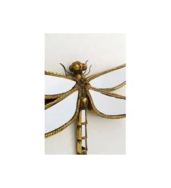 Lustro wiszące DRAGONFLY 46 x 36 cm stare złoto