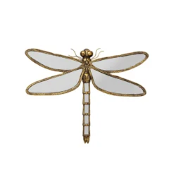 Lustro wiszące DRAGONFLY 70 x 54 cm stare złoto