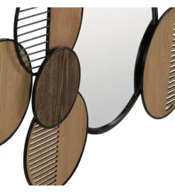 Lustro wiszące ESPEJONA 123 cm naturalne czarne