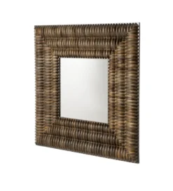 Lustro wiszące FITERAM 122 cm drewno mango
