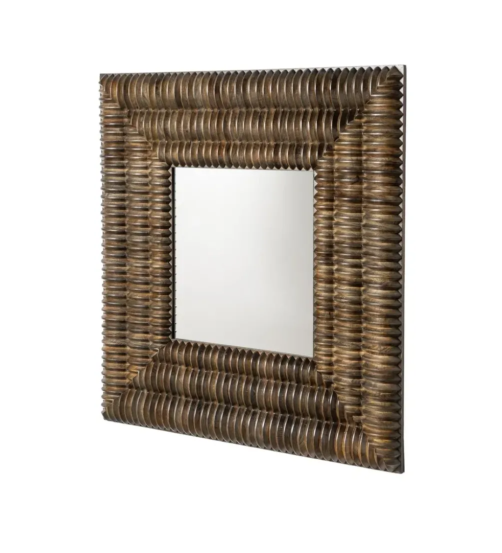 Lustro wiszące FITERAM 122 cm drewno mango