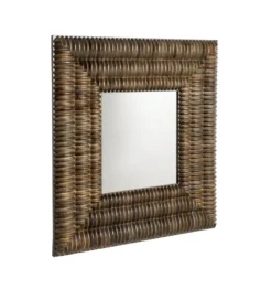 Lustro wiszące FITERAM 122 cm drewno mango