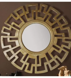 Lustro wiszące FLUR 60 cm antyczne antyczne złote