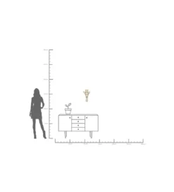 Lustro wiszące GIRAFFE 45 cm złote